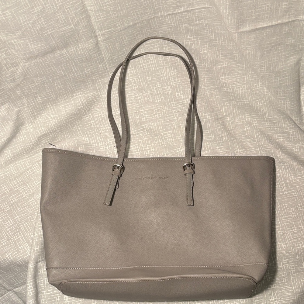 New York & Company Gray Tote Bag